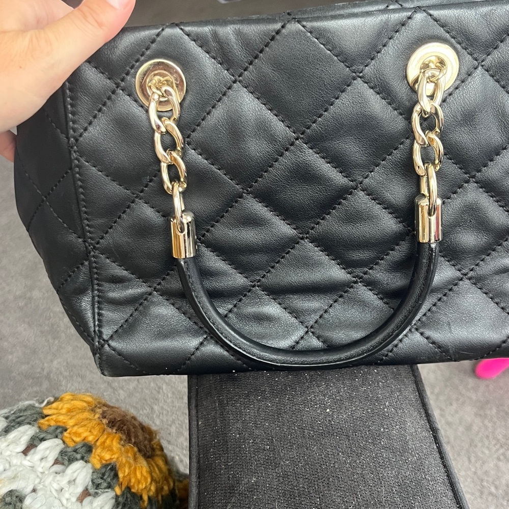Kate Spade Black Quilted Clutch with Gold Accents - Picture 9 of 17